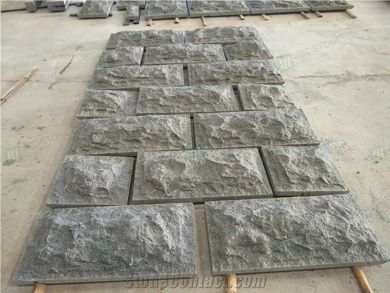 G654 Grey Granite Natural Split Mushroom Walling Cladding